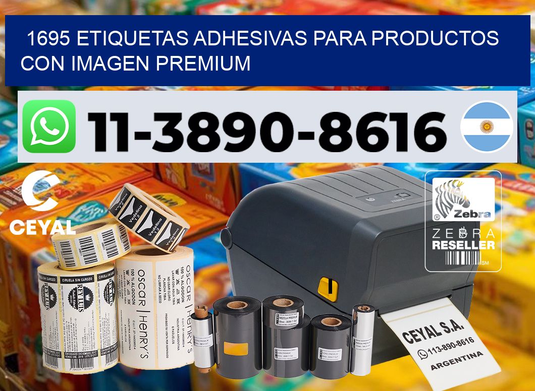 1695 Etiquetas adhesivas para productos con imagen premium