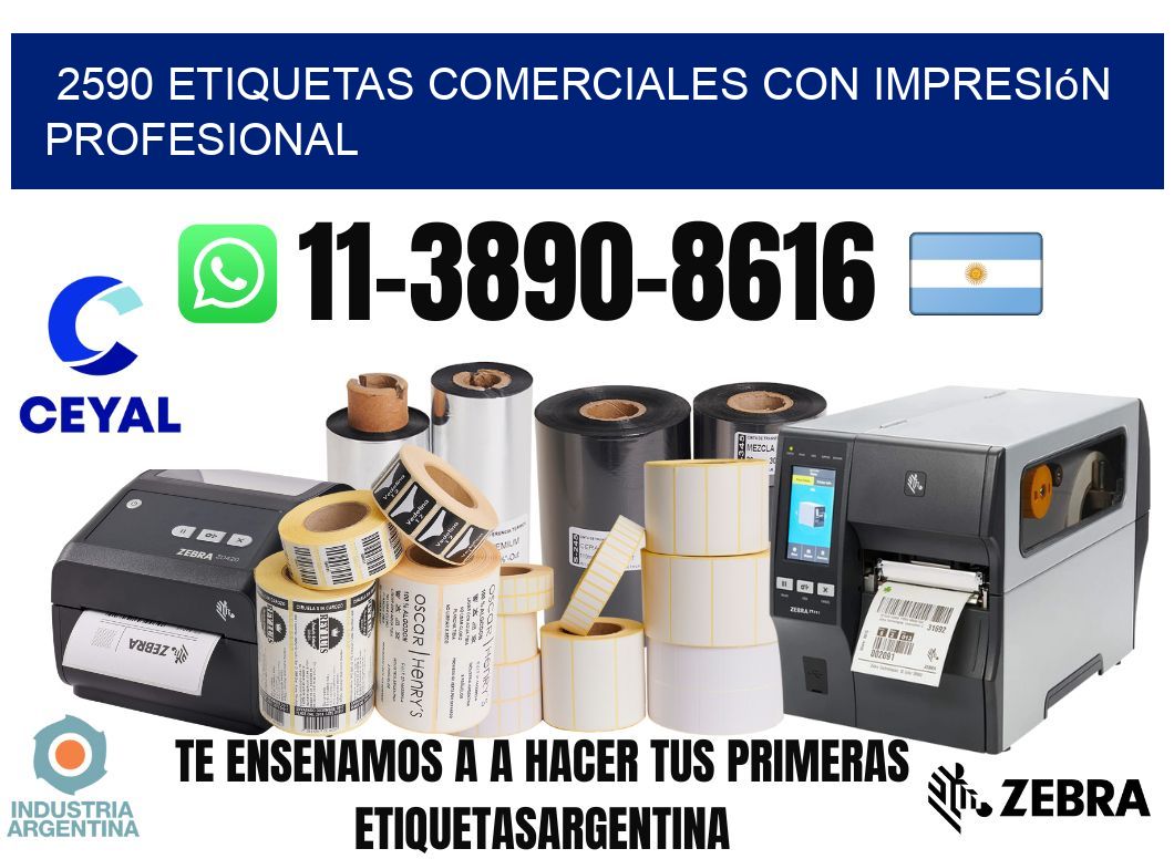 2590 Etiquetas comerciales con impresión profesional