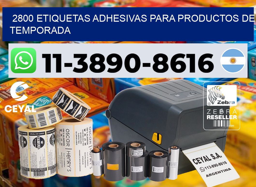 2800 Etiquetas adhesivas para productos de temporada