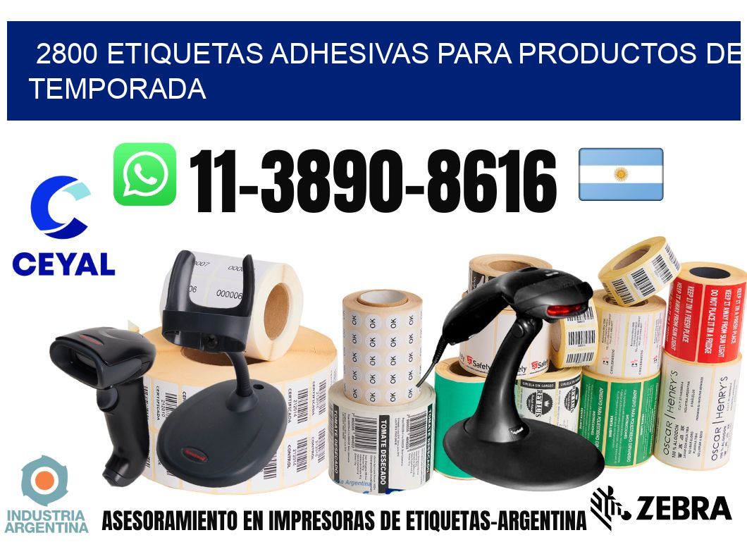 2800 Etiquetas adhesivas para productos de temporada
