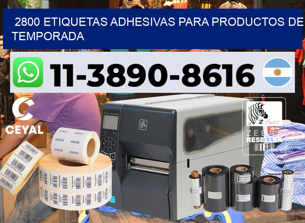 2800 Etiquetas adhesivas para productos de temporada