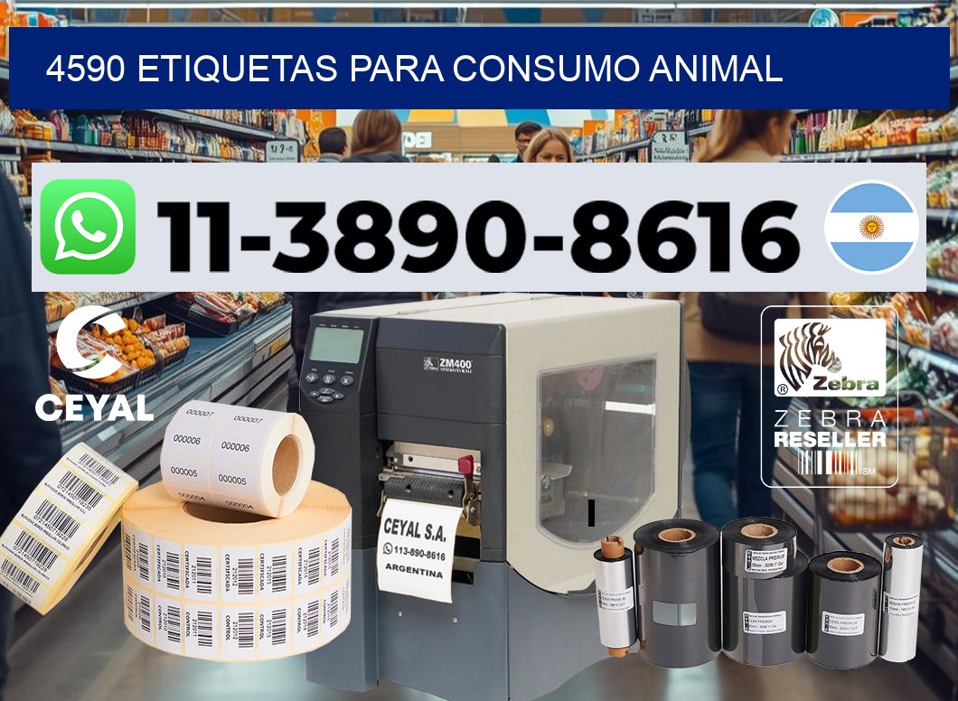 4590 Etiquetas para consumo animal