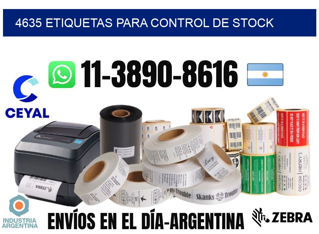 4635 Etiquetas para control de stock