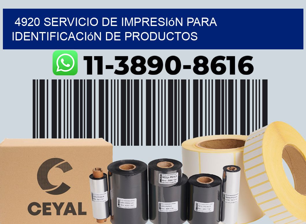 4920 Servicio de impresión para identificación de productos