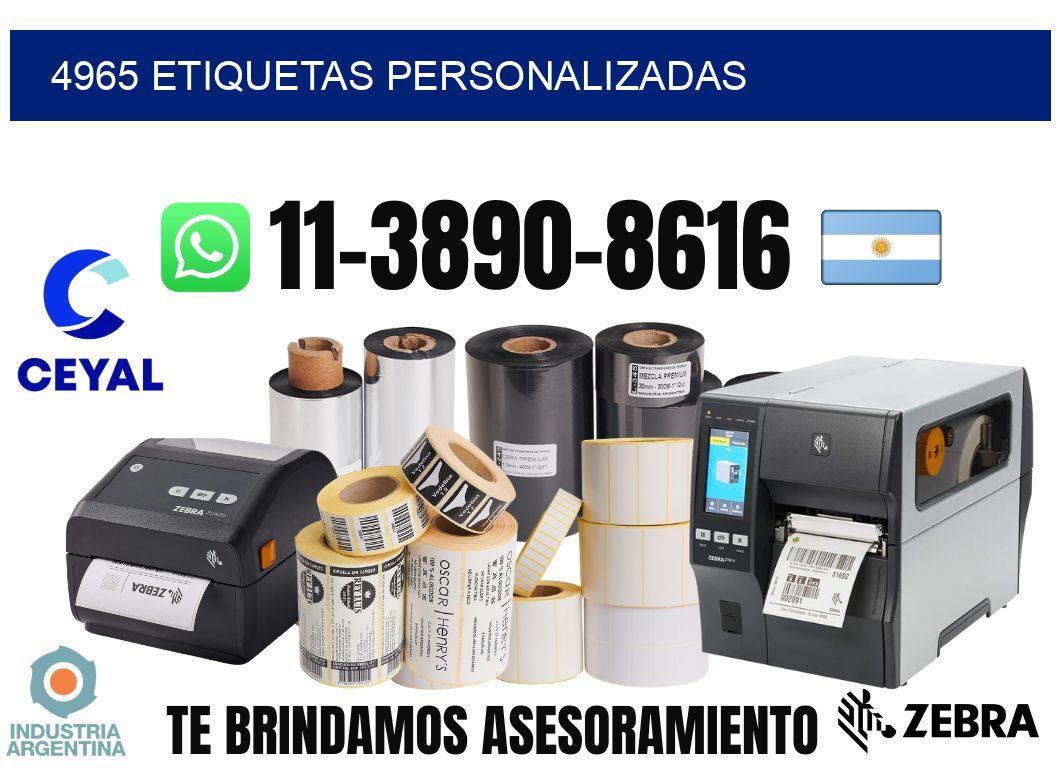 4965 etiquetas personalizadas
