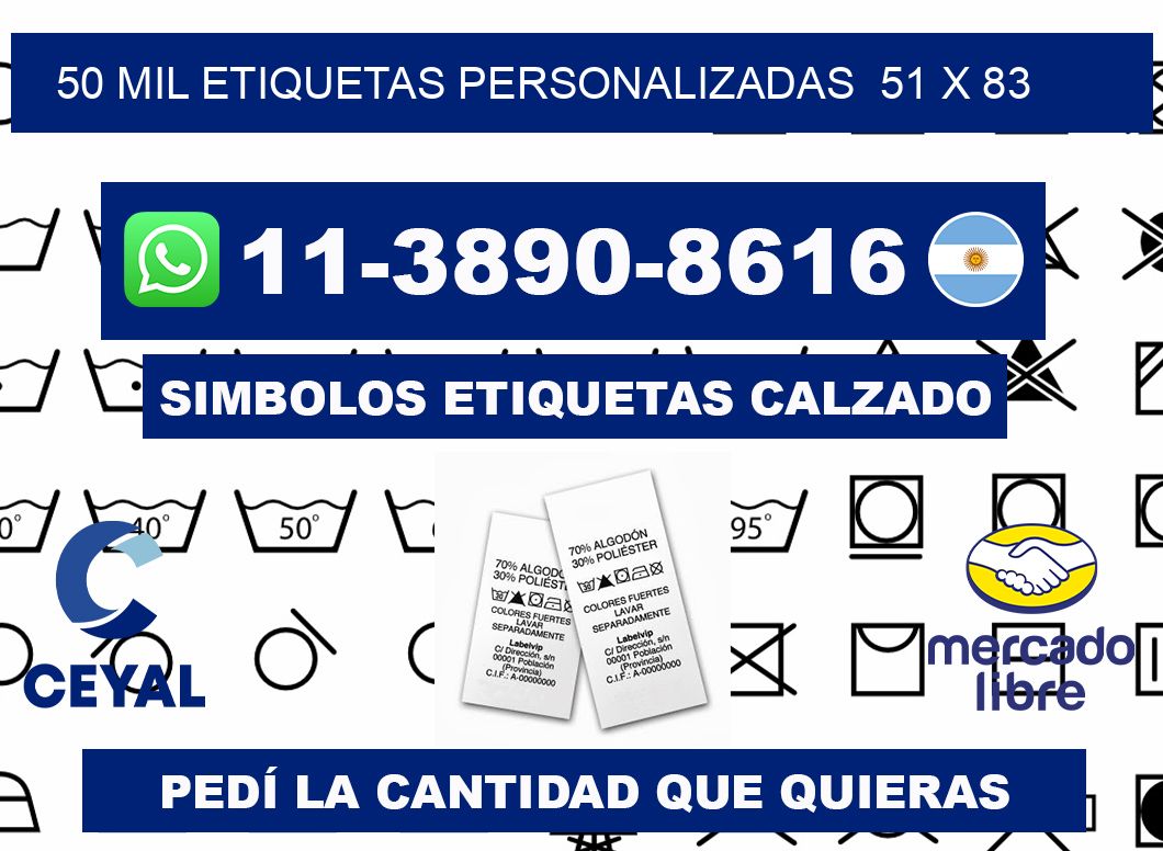 50 mil etiquetas personalizadas  51 x 83