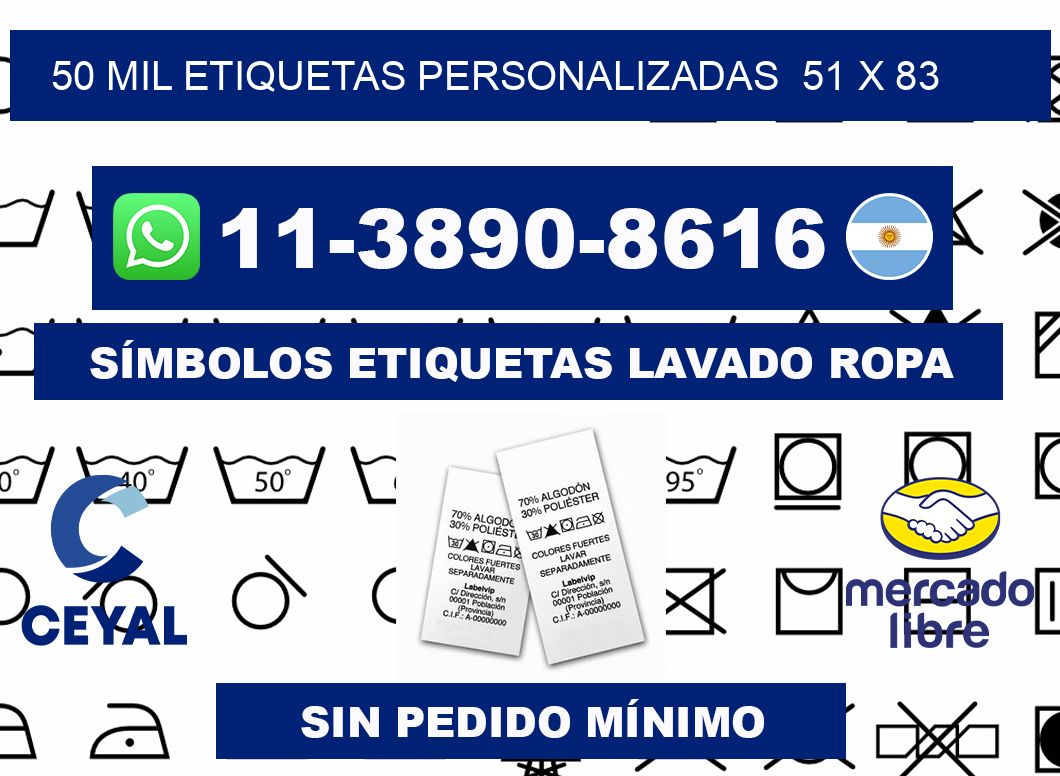 50 mil etiquetas personalizadas  51 x 83