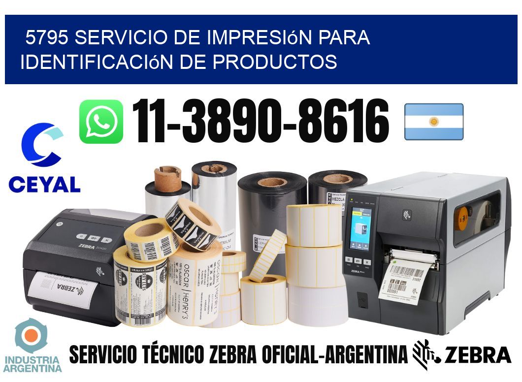 5795 Servicio de impresión para identificación de productos