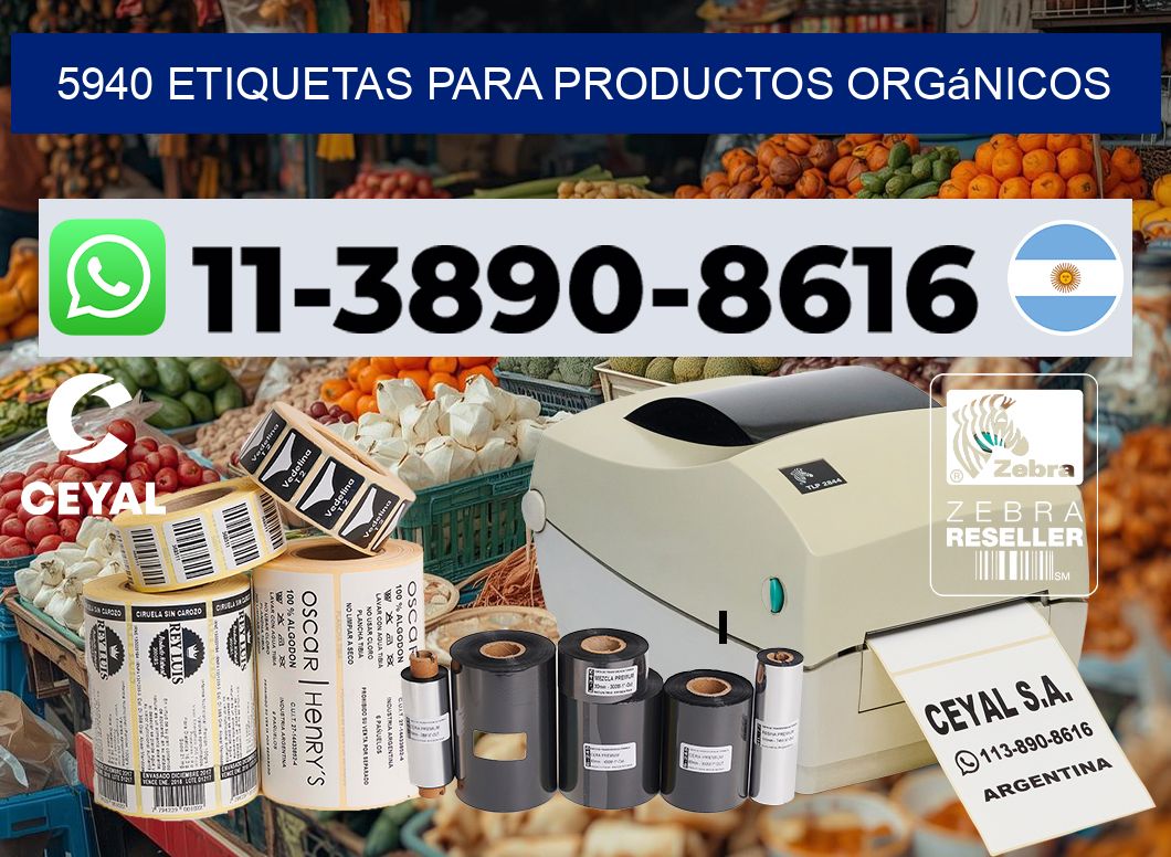 5940 Etiquetas para productos orgánicos
