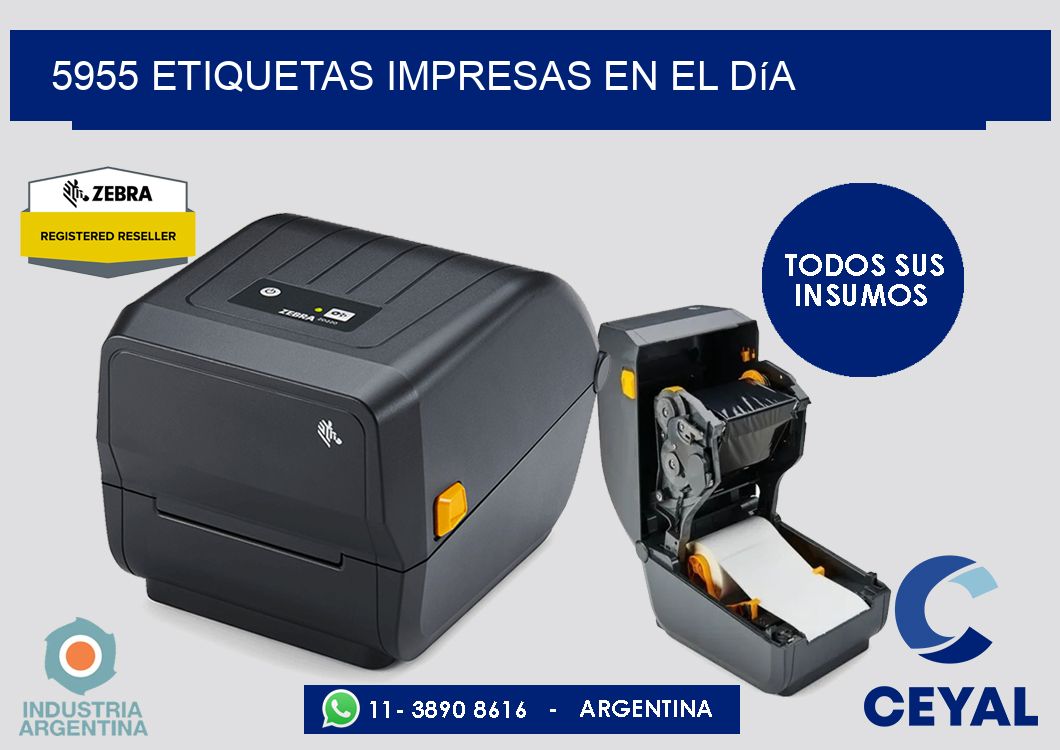 5955 Etiquetas impresas en el día
