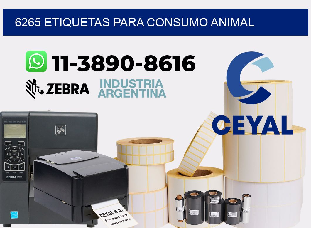 6265 Etiquetas para consumo animal