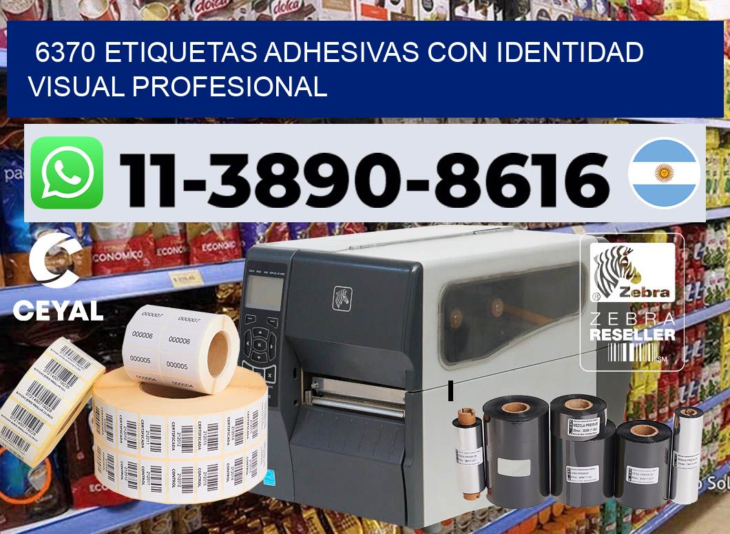 6370 Etiquetas adhesivas con identidad visual profesional
