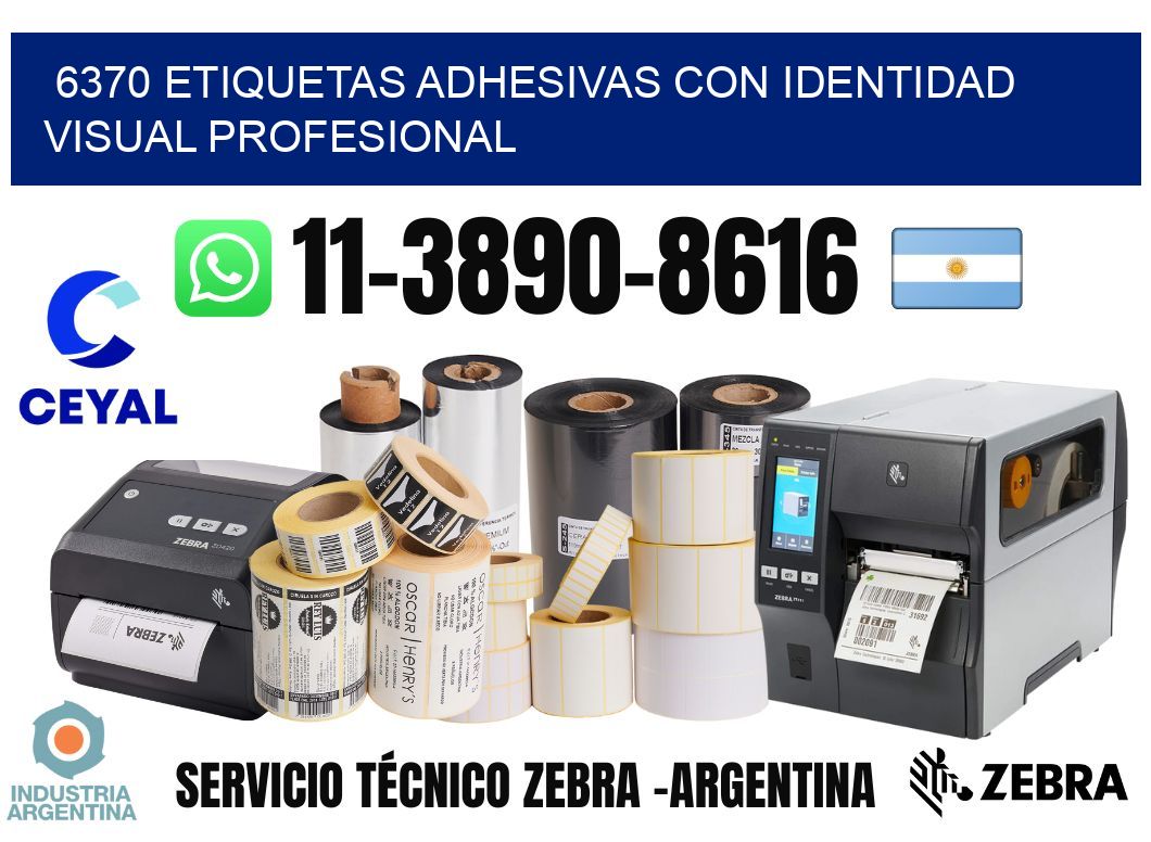 6370 Etiquetas adhesivas con identidad visual profesional