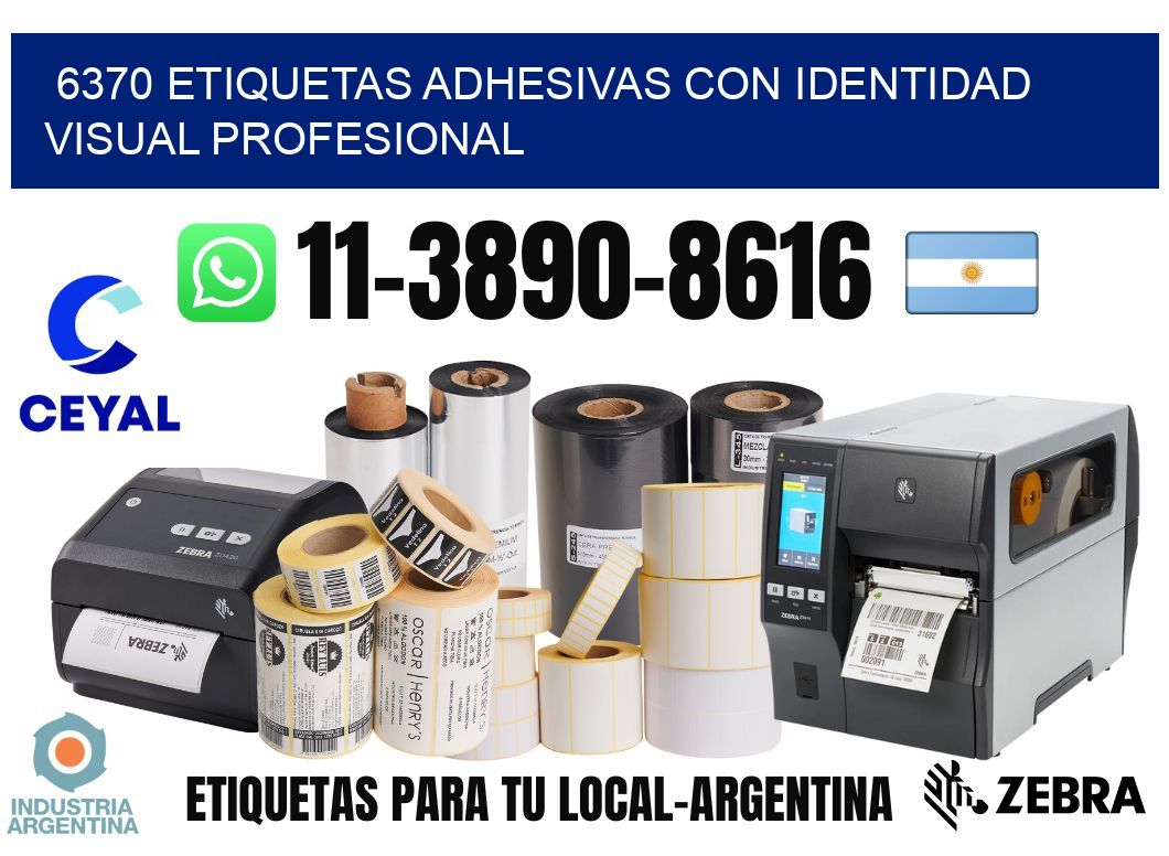 6370 Etiquetas adhesivas con identidad visual profesional