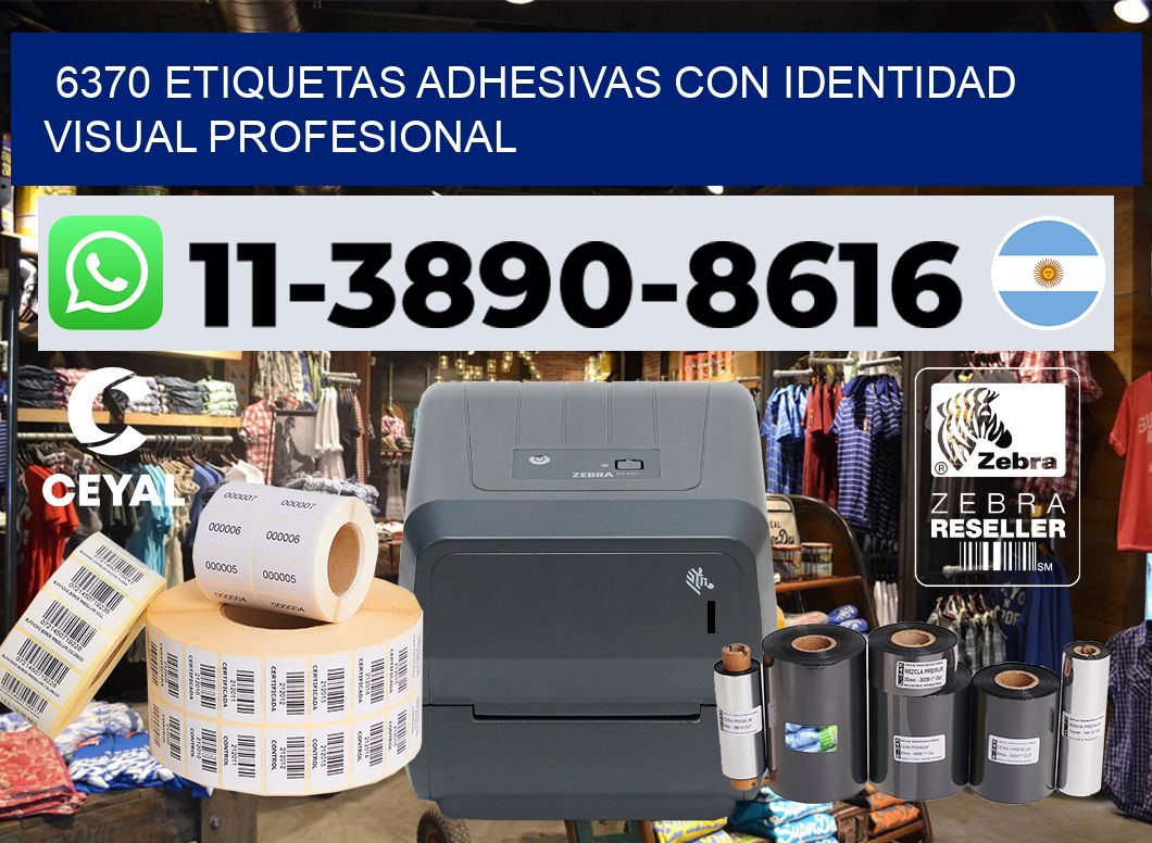 6370 Etiquetas adhesivas con identidad visual profesional