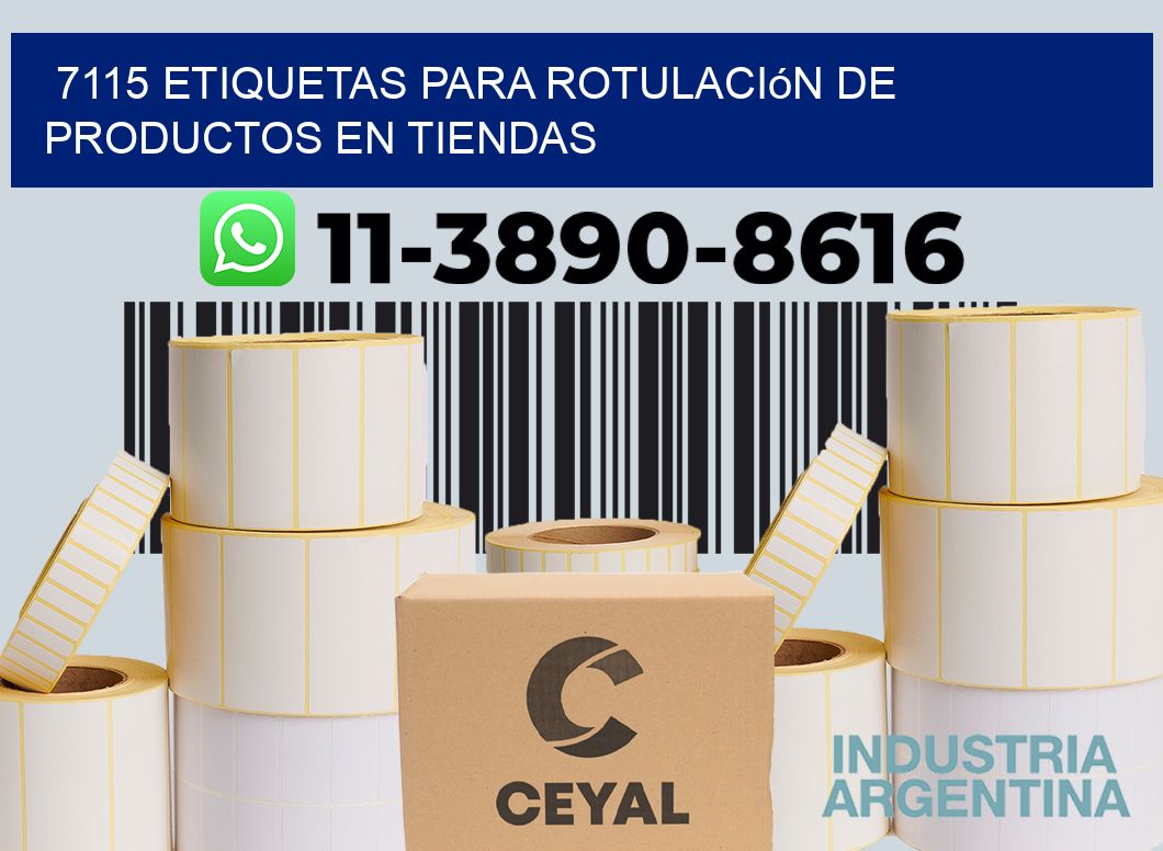 7115 Etiquetas para rotulación de productos en tiendas