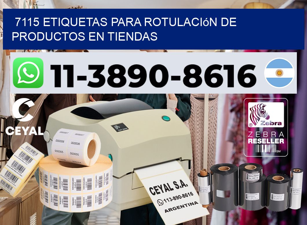 7115 Etiquetas para rotulación de productos en tiendas