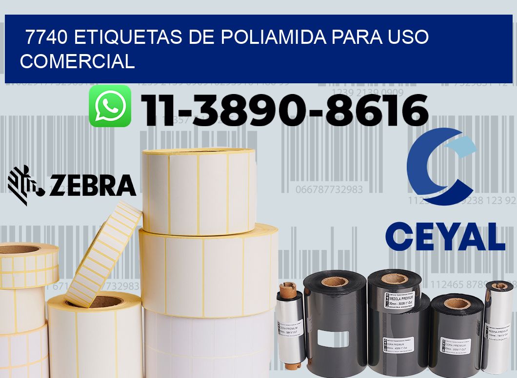 7740 Etiquetas de poliamida para uso comercial