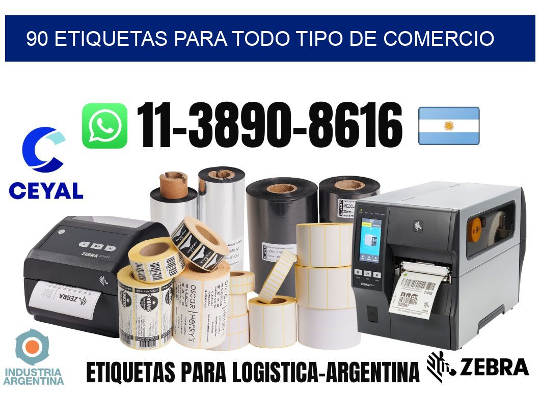 90 Etiquetas para todo tipo de comercio