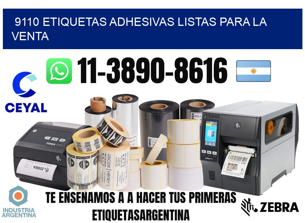 9110 Etiquetas adhesivas listas para la venta