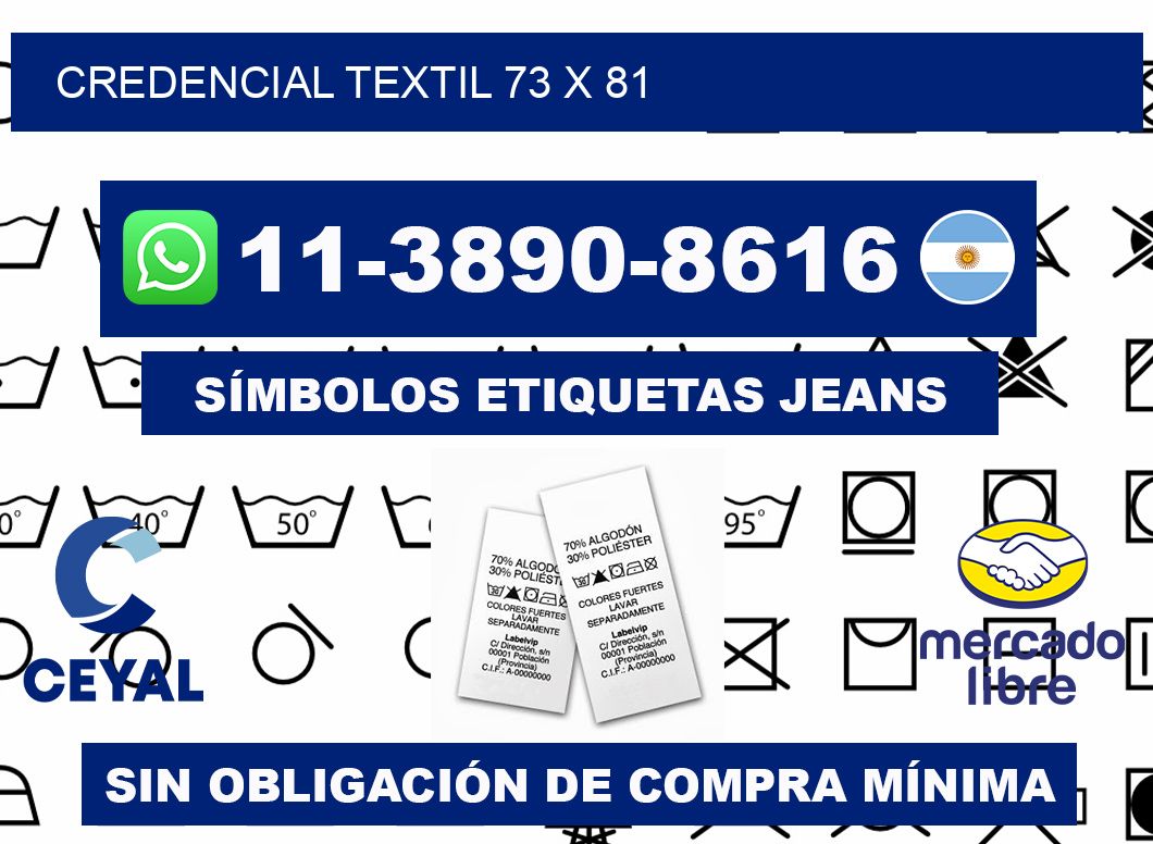 Credencial textil 73 x 81