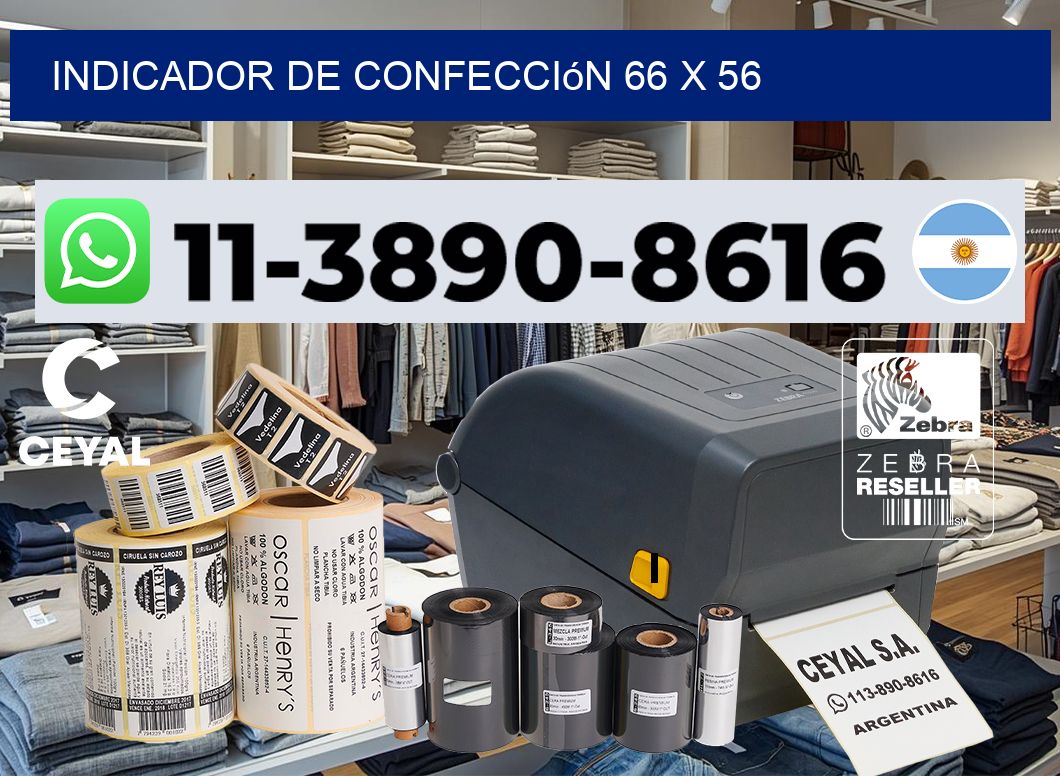 Indicador de confección 66 x 56