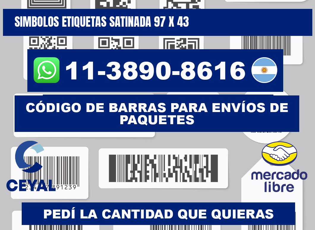 SIMBOLOS ETIQUETAS SATINADA 97 x 43