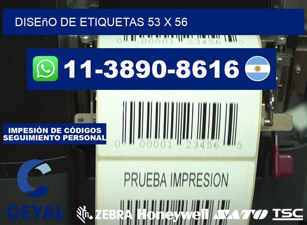 diseño de etiquetas 53 x 56