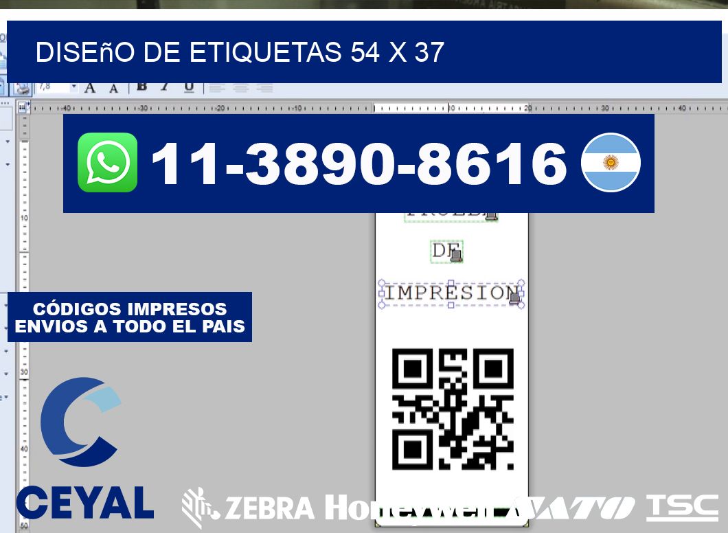 diseño de etiquetas 54 x 37