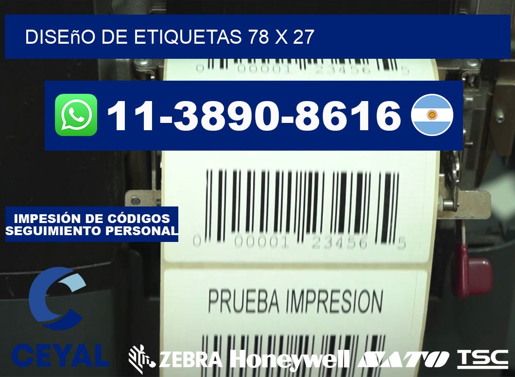 diseño de etiquetas 78 x 27