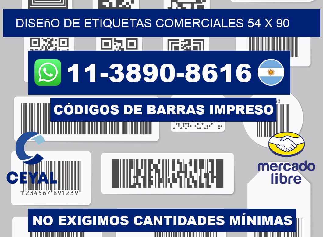 diseño de etiquetas comerciales 54 x 90