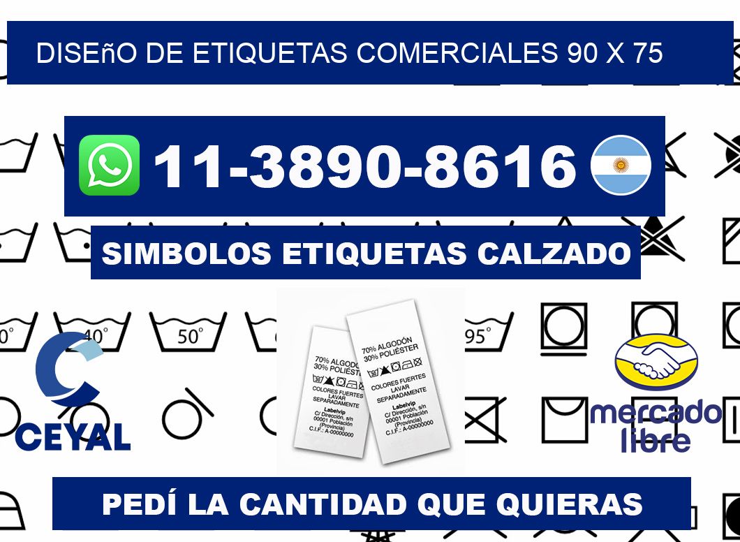 diseño de etiquetas comerciales 90 x 75