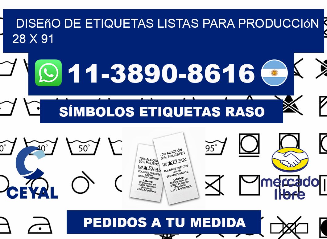 diseño de etiquetas listas para producción 28 x 91