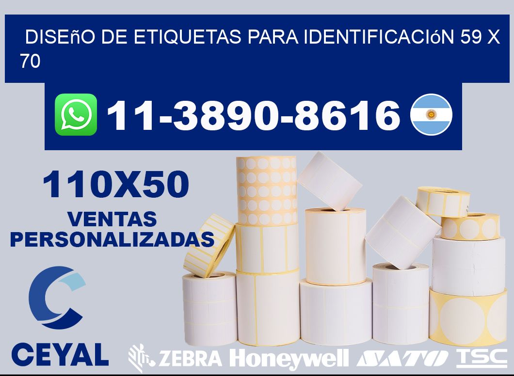 diseño de etiquetas para identificación 59 x 70