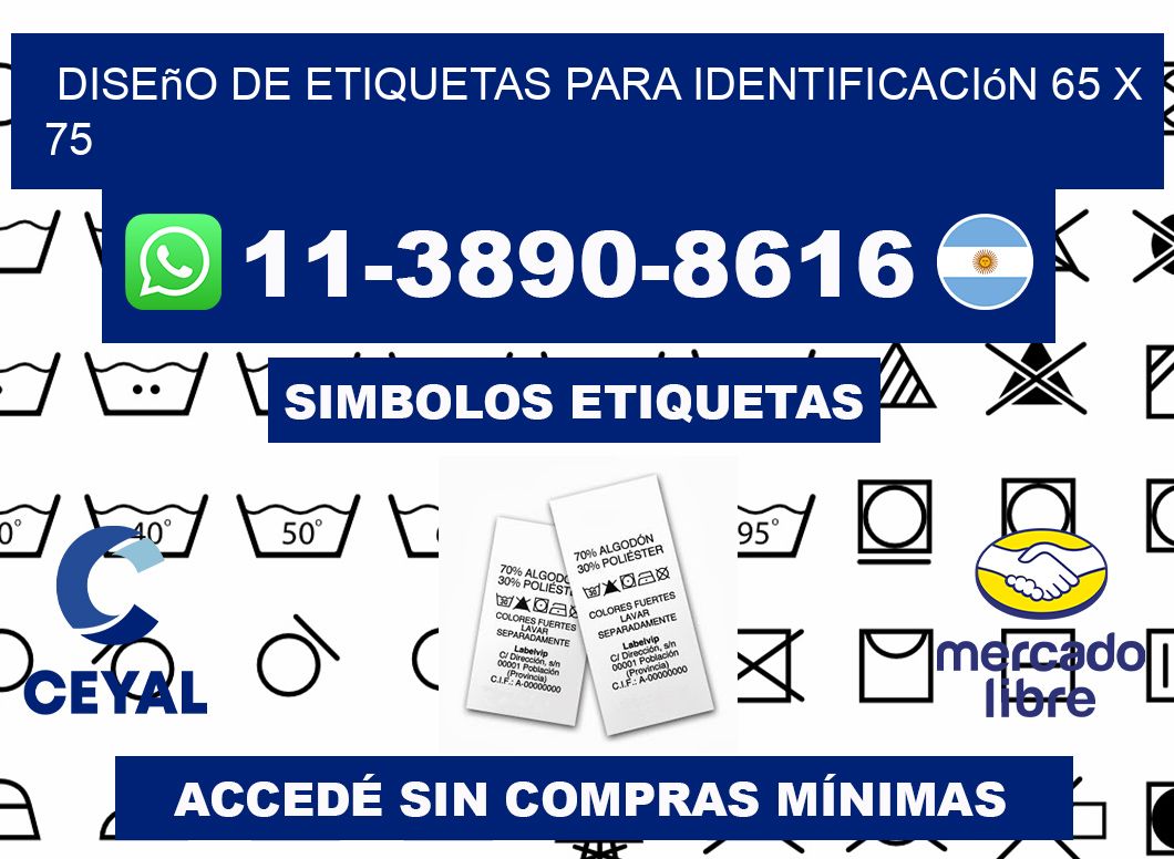 diseño de etiquetas para identificación 65 x 75