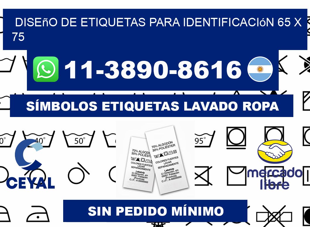 diseño de etiquetas para identificación 65 x 75