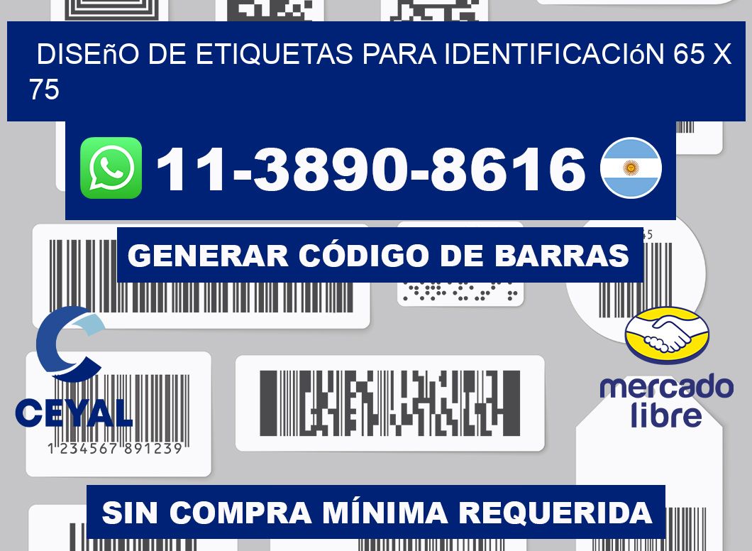 diseño de etiquetas para identificación 65 x 75