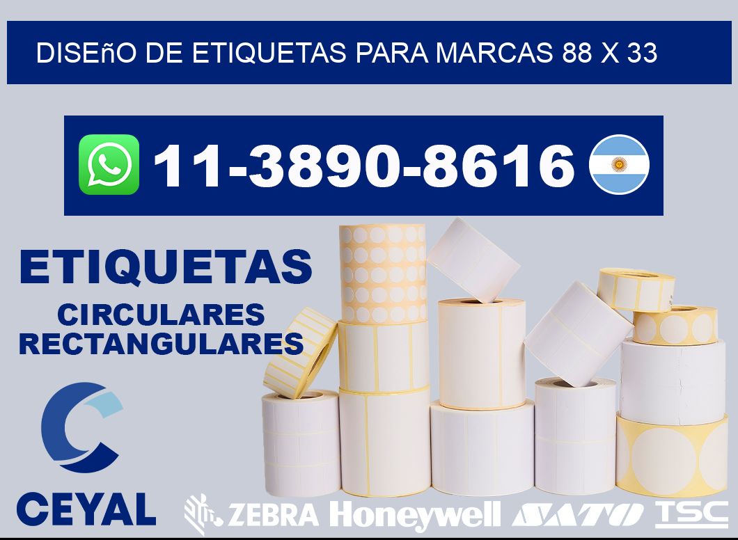 diseño de etiquetas para marcas 88 x 33