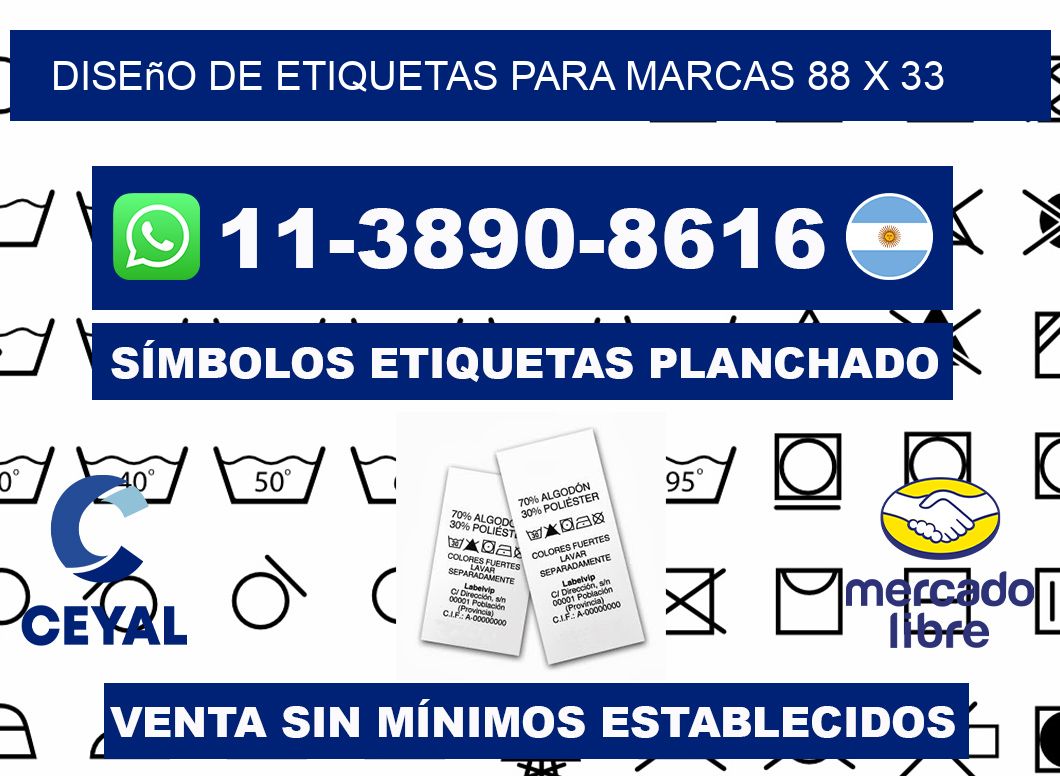 diseño de etiquetas para marcas 88 x 33