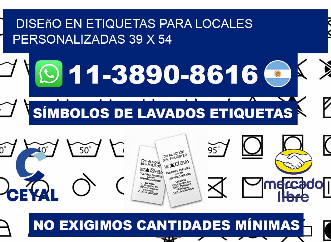 diseño en etiquetas para locales personalizadas 39 x 54