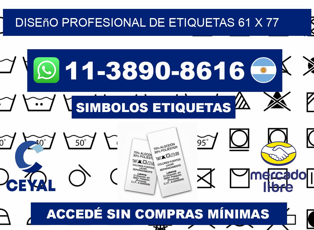 diseño profesional de etiquetas 61 x 77