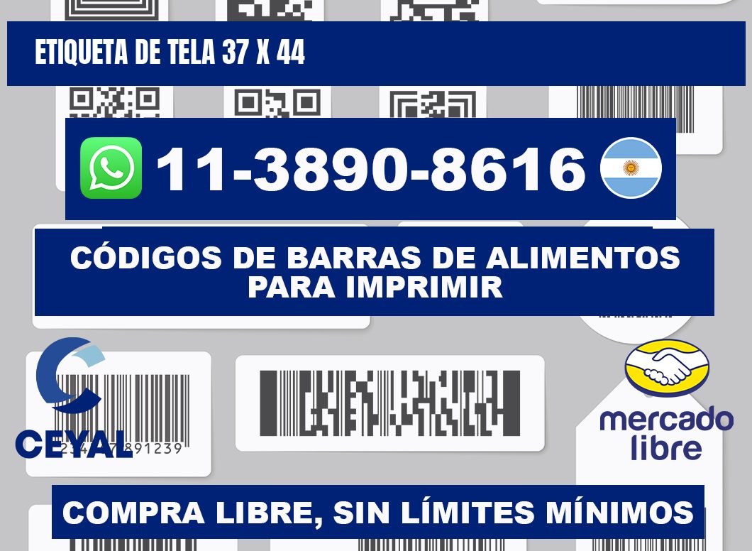 etiqueta de tela 37 x 44