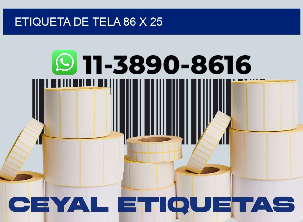 etiqueta de tela 86 x 25