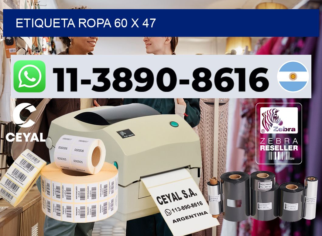etiqueta ropa 60 x 47