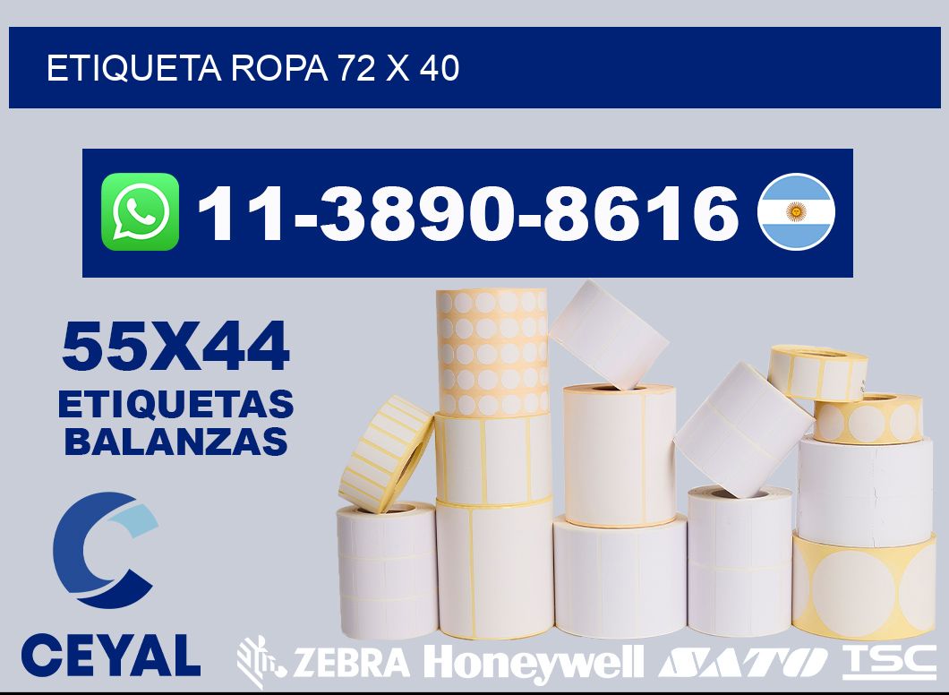 etiqueta ropa 72 x 40