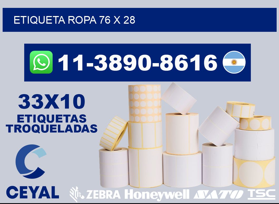 etiqueta ropa 76 x 28
