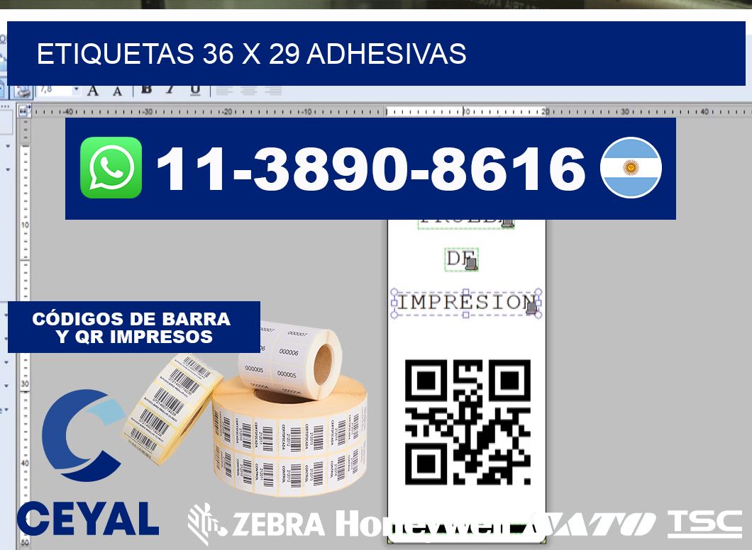 etiquetas 36 x 29 adhesivas