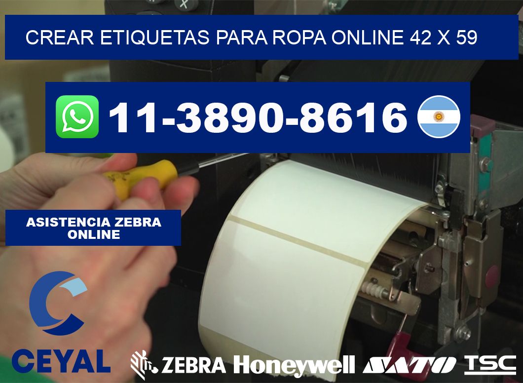 Crear etiquetas para ropa online 42 x 59