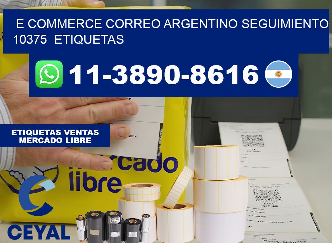 E commerce correo argentino Seguimiento 10375  etiquetas