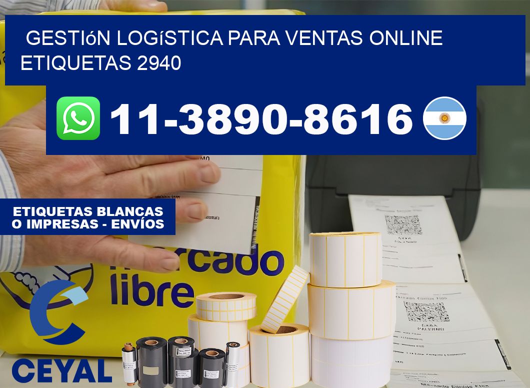Gestión logística para ventas online  etiquetas 2940